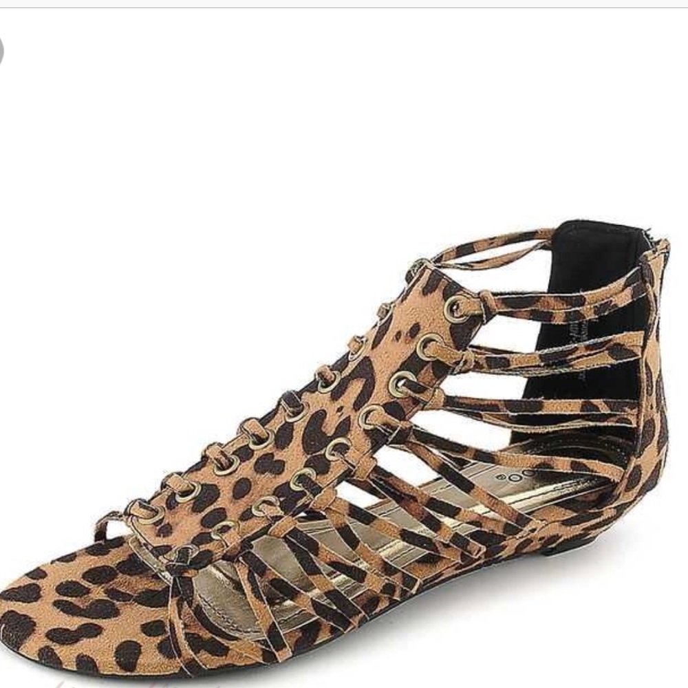 Bamboo leopard sandal